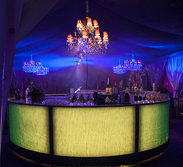 Ice Sculptures, Ice/Light Up Bars & Fruit Displays